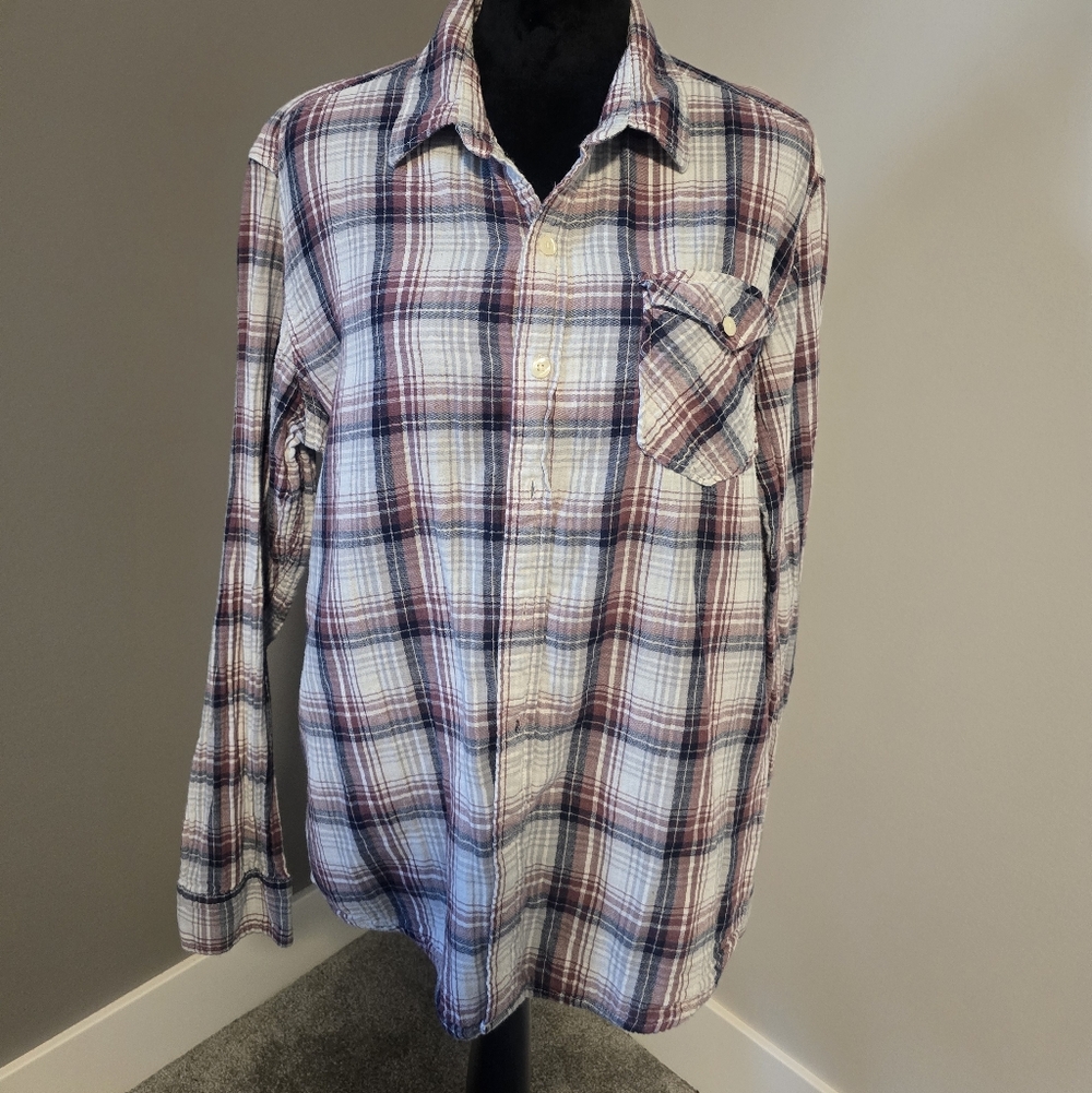 Converse Casual Plaid Shirt - Blue, Red, and White